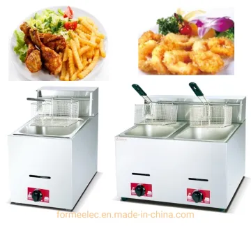 Kitchen Equipment Countertop Gas Fryer 1-Tank 1-Basket 6L Desktop Gas Fryer