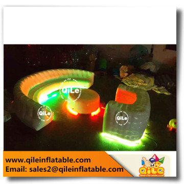 new fashion inflatable chesterfield sofa fashion with LED light durable and comfortable outdoor with color changeable for sale