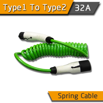 SAE J1772 To Plug 62196-2 Spiral Cable