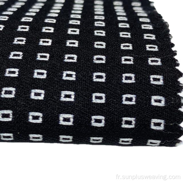 Tissu Bengaline fil noir blanc pour les matrices des femmes