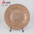 ATO Kitchen Elecloplated Dailware Gold Decor Plate Charge