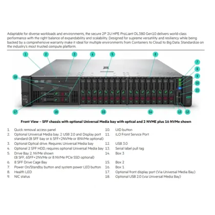Wholesale HP ProLiant DL380 Gen10 Rack Server 8SFF Intel Xeon CPU