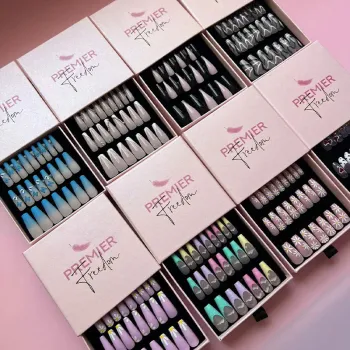 Custom Private Label Luxury Packaging Hand-Made Distributor Natural False Nails