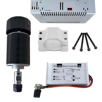 Best Price YouQi 24V DC Air Cooled 200W Spindle Motor Kit with 52mm Clamp at 10,000 RPM