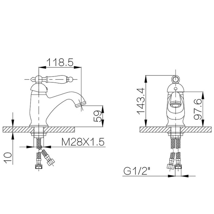 Elegant Electroplated Basin Faucet 35mm