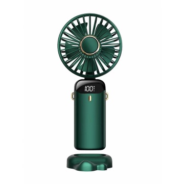 Portable 3000mAh Rechargeable Mini Hand Fan with Digital Control for Outdoor Use