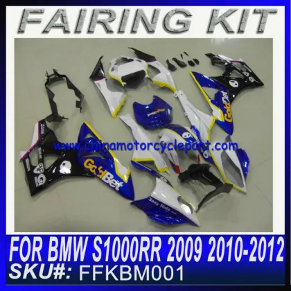 For BMW S1000RR 2009 2010-2012 Motorrad Verkleidungen WHITE&BLUE&BLACK FFKBM001