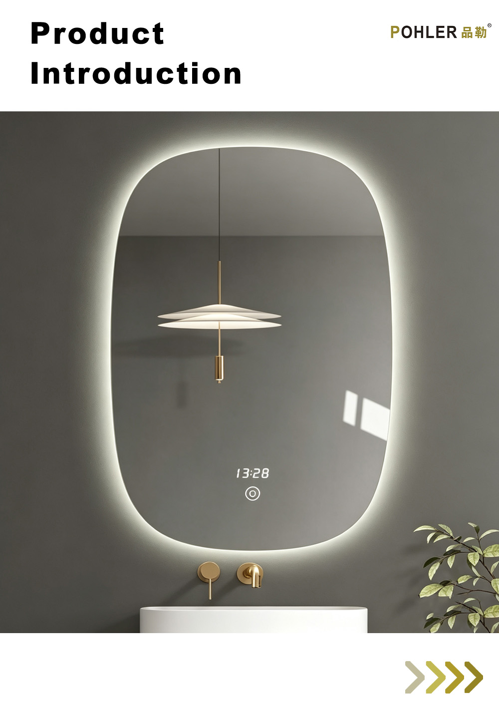 D050 Irregular LED Smart Mirror X