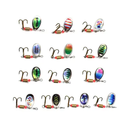 7cm 3g Water Drop Rotating Metal Sequin Bionic Bait for Sea Fishing