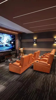 High-End Smart Home Theater Electric Sofa with Massage Function
