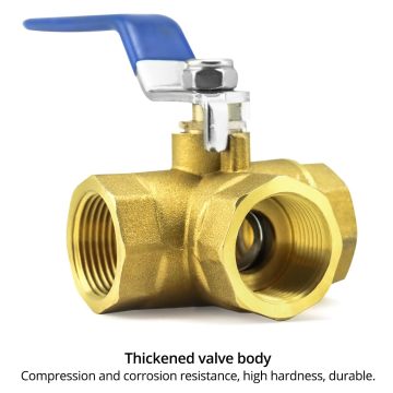 Brass Ball Valve T Type NPT Thread Pipeline