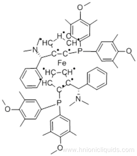 Ferrocene,1,1'-bis[bis(4-methoxy-3,5-dimethylphenyl)phosphino]-2,2'-bis[(S)-(dimethylamino)phenylmethyl]-,( 57189415,1S,1'S)- (9CI) CAS 849925-12-8