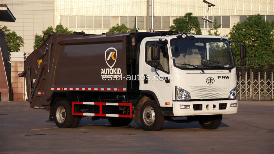 FAW 8000 litros de 8 cbm camión de basura del compactador