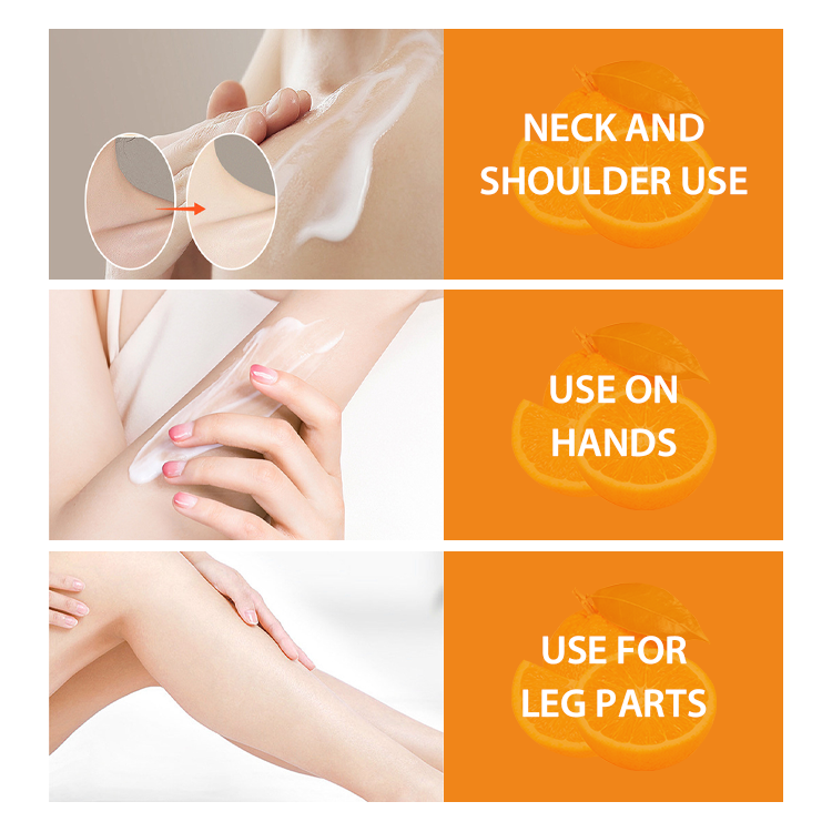 Korean Private Label OEM Cosmetics: Vitamin C Orange Peeling Lotion for Dark Knuckles Lightening and Skin Whitening