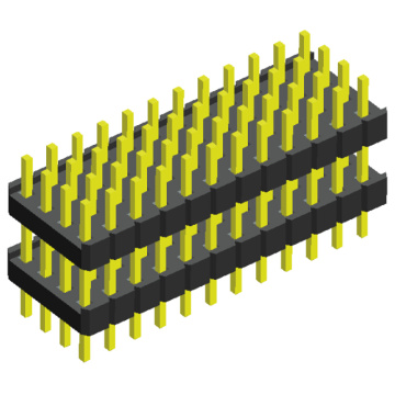 2.54mm Pin Başlığı Dört Sıra Çift Plastik Düz