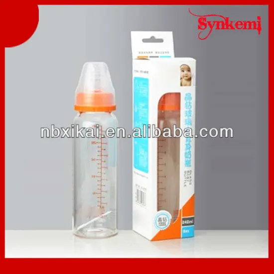 240ml unique glass baby bottle feeding