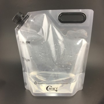 Transparent 1 gallon portable water plastic container