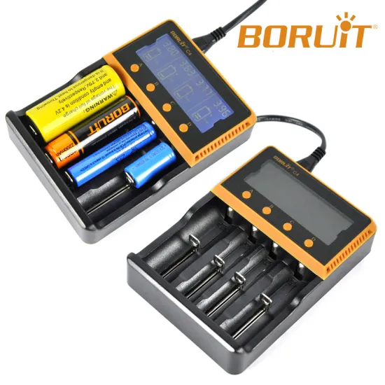 Boruit C4 LCD Display Intelligent Multifunctional Battery Charger Li-ion/Ni-MH Universal Charger