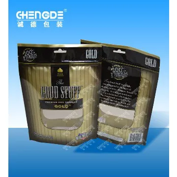 tobacco packaging bag,stand up pouch with zipper and handle