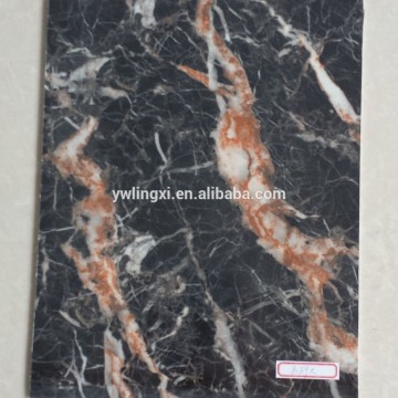 Yiwu Lingxi 1220x2400 PVC Marble Sheet For Interior Wall Decoration Curtain Walls