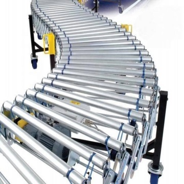 Gravity Flexible Skate Wheel Conveyor with Stainless Steel Legs and Telescopic Roller