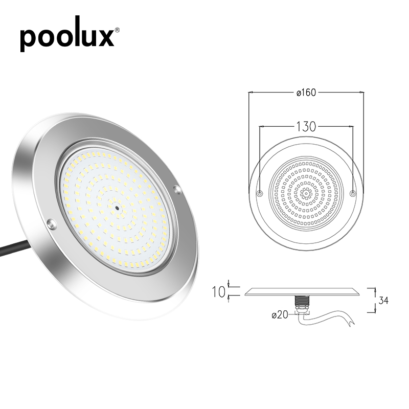 Bêste ferkeaper ien set Untwerp 10mm Pool Ljocht