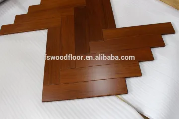 patterned massive teak chevron parquet