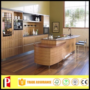 2015 Warm modular kitchen cabinet with glass door