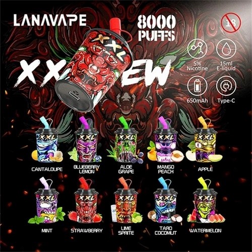 E-Cigarette Disposable Vape Pod Lana Bar XXL 8000