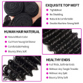 Deep Wave Human Hair Bundles með lokun