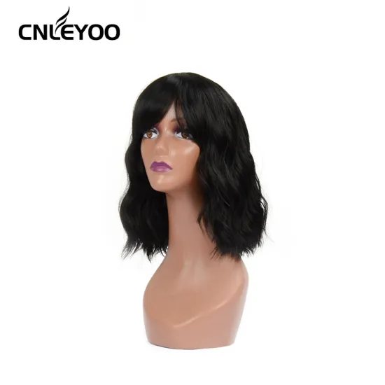 Wholesale 10 Inch Cheap Short Curly Synthetic Wigs Natural Wave Wig For Women