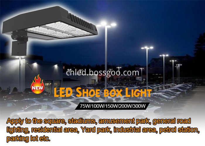 200W led shoe box street light