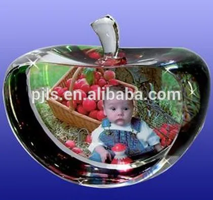 Personalized Fashion Printed Apple photo crystal apple with photo image