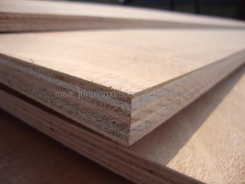 Veneer faced commercial plywood