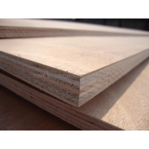 Veneer faced commercial plywood