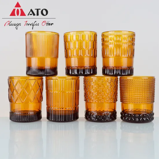 Modern glass cup Amber Glass Drinking Tumbler