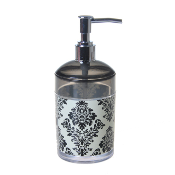 baroque style heat transfer pringting lotion bottle PS plastic