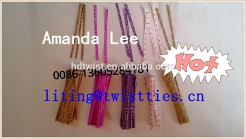 750m cartoon printed spool kraft paper twist ties for bread/candy/lollipop bags