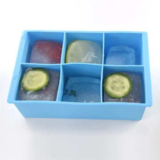 Custom Popular Silicone 6 Cavities Ice Cube Tray