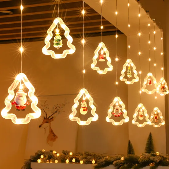2023 Wholesale Christmas Decoration: Leather Curtain Lights, Fairy String, Indoor Christmas Tree, LED Christmas Lights