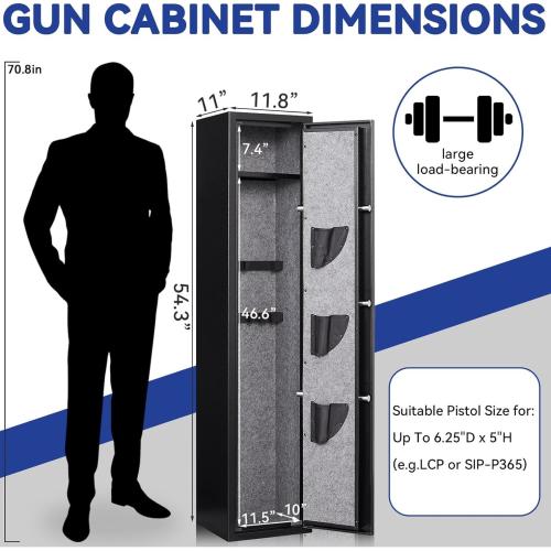 Digital Gun Safe With Shelf and Pistol Pouch