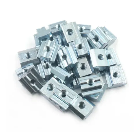 European Standard 40 Series Aluminum Slot Carbon Steel Half Round Roll-In Sliding T Slot Nut M6 Thread