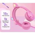 Headphone anak -anak Bluetooth yang trendi dengan headset kartu TF