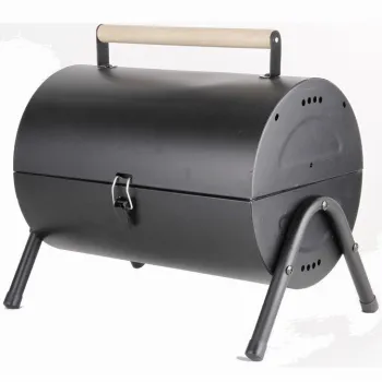 Portable Iron Charcoal BBQ Grill for Camping and Outdoor Use