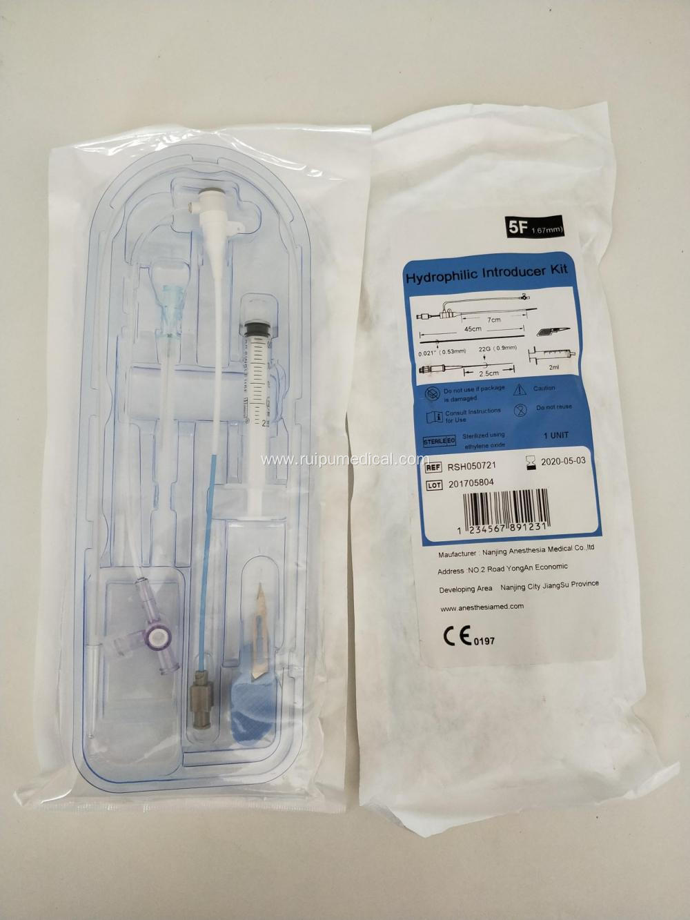 4-6F Disposable Medical Hydrophilic Introducer Sheath Kits