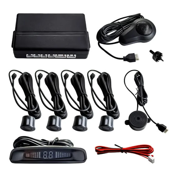 Universal Car Parking Aid System: LED Reversing Radar with 4 Sensors