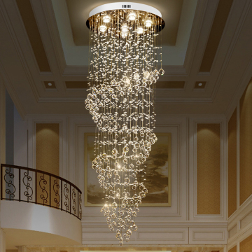 Modern Simple Duplex Staircase Crystal Chandelier