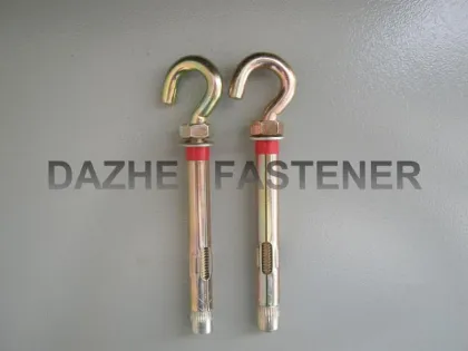 sleeve anchor with red plastic