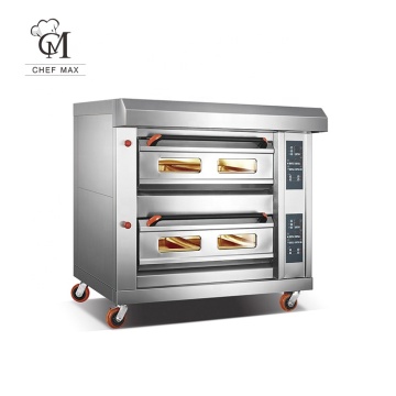 Chefmax Commercial Custom Luxurious Split Type Gas Deck Oven for Bread Pizza Baking - For Sale