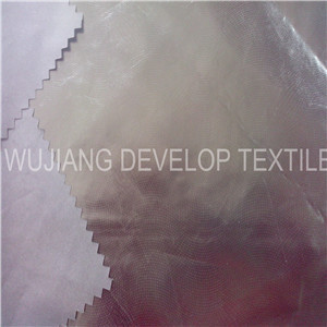 Polyester Fabric with Foil Print for Garment Fabric (DT3105)